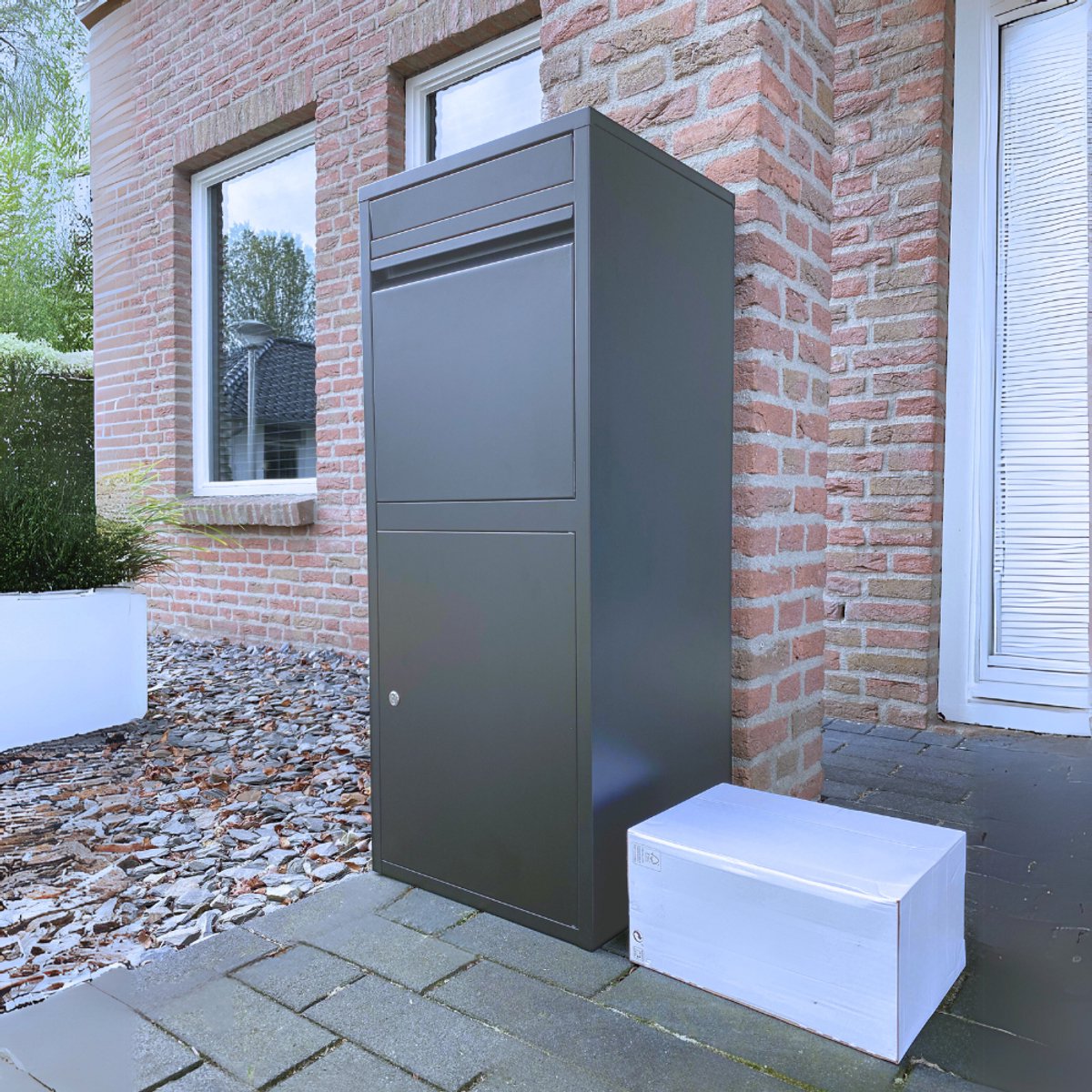 ParcelXL® - Pakketbrievenbus - Pakketbox - Vrijstaand - Brievenbus Hangend - Antraciet - XXL - Post & Pakketten