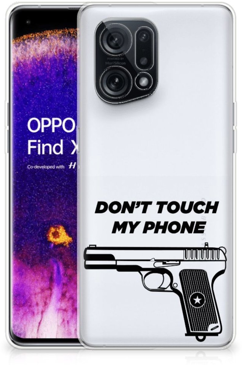 Back Cover voor OPPO Find X5 Silicone-hoesje Pistol DTMP