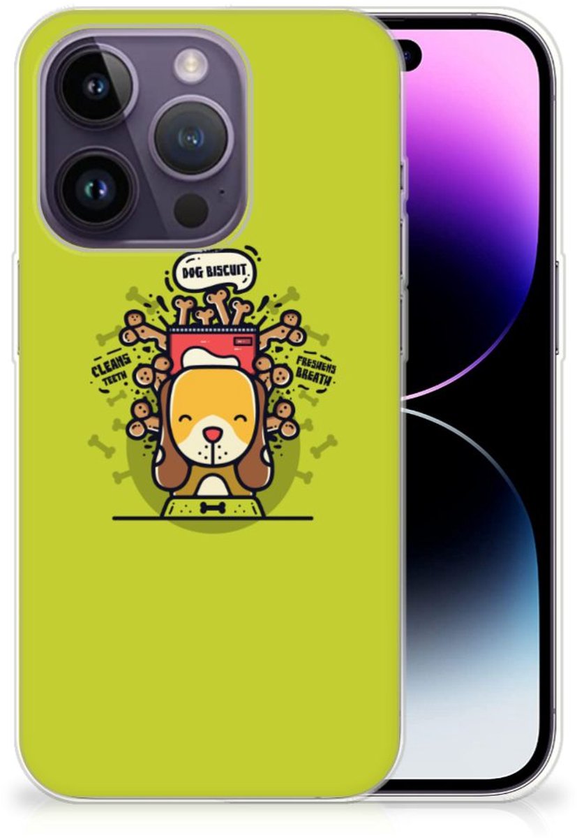 Apple iPhone 14 Pro Telefoonhoesje met Naam Doggy Biscuit