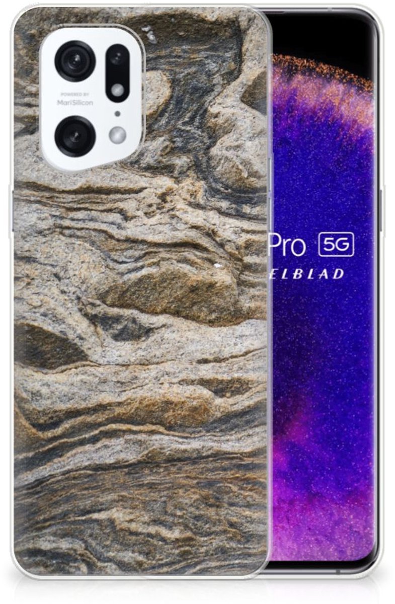 OPPO Find X5 Pro TPU Siliconen Hoesje Steen