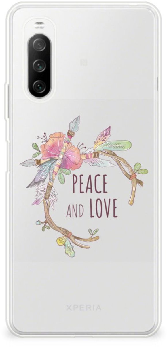 Sony Xperia 10 III Telefoonhoesje met Naam Boho Text