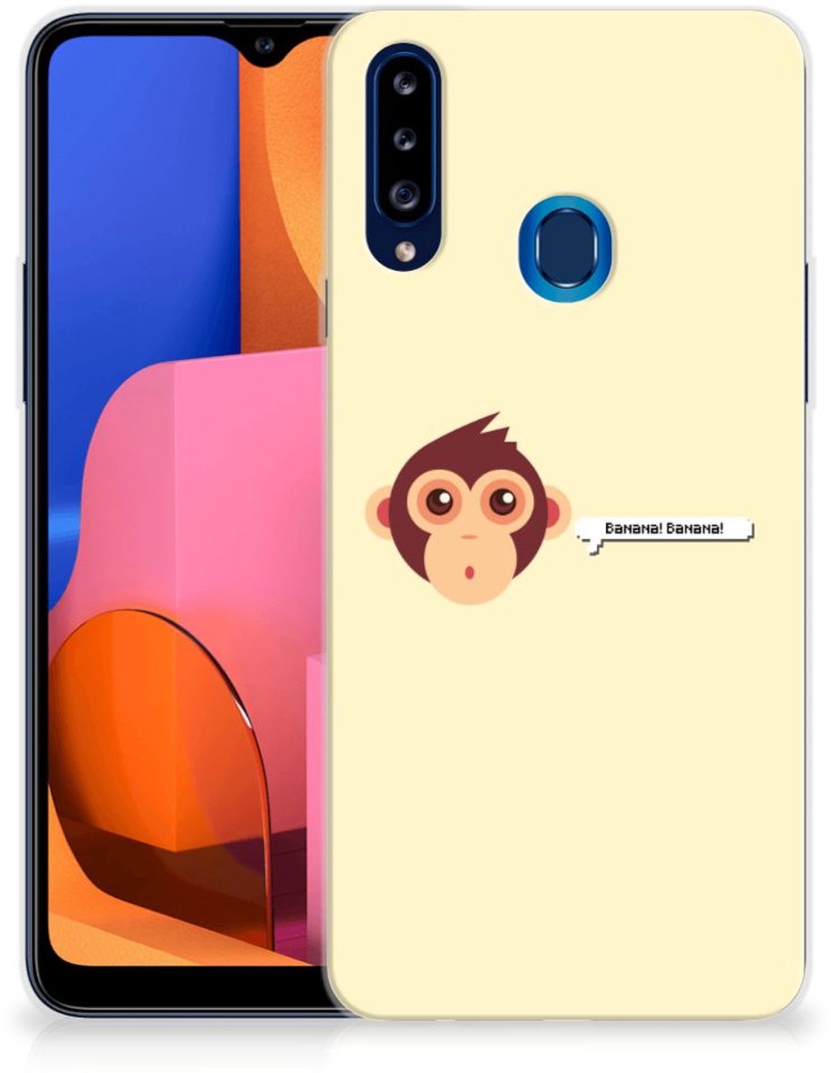 Samsung Galaxy A20s Telefoonhoesje met Naam Monkey