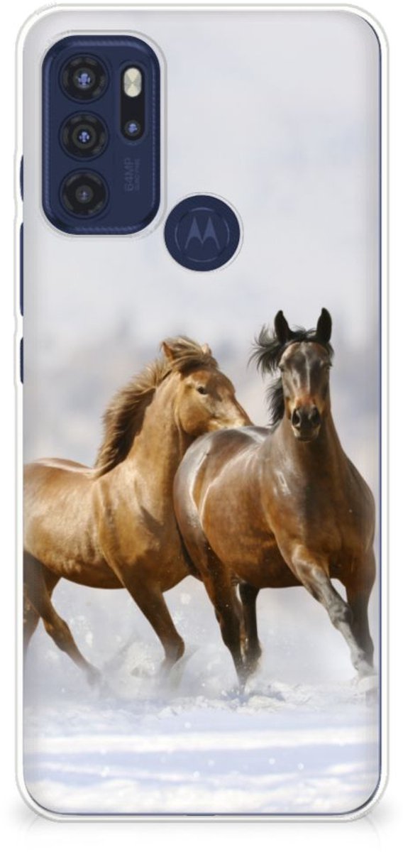 Motorola Moto G60s TPU Hoesje Paarden