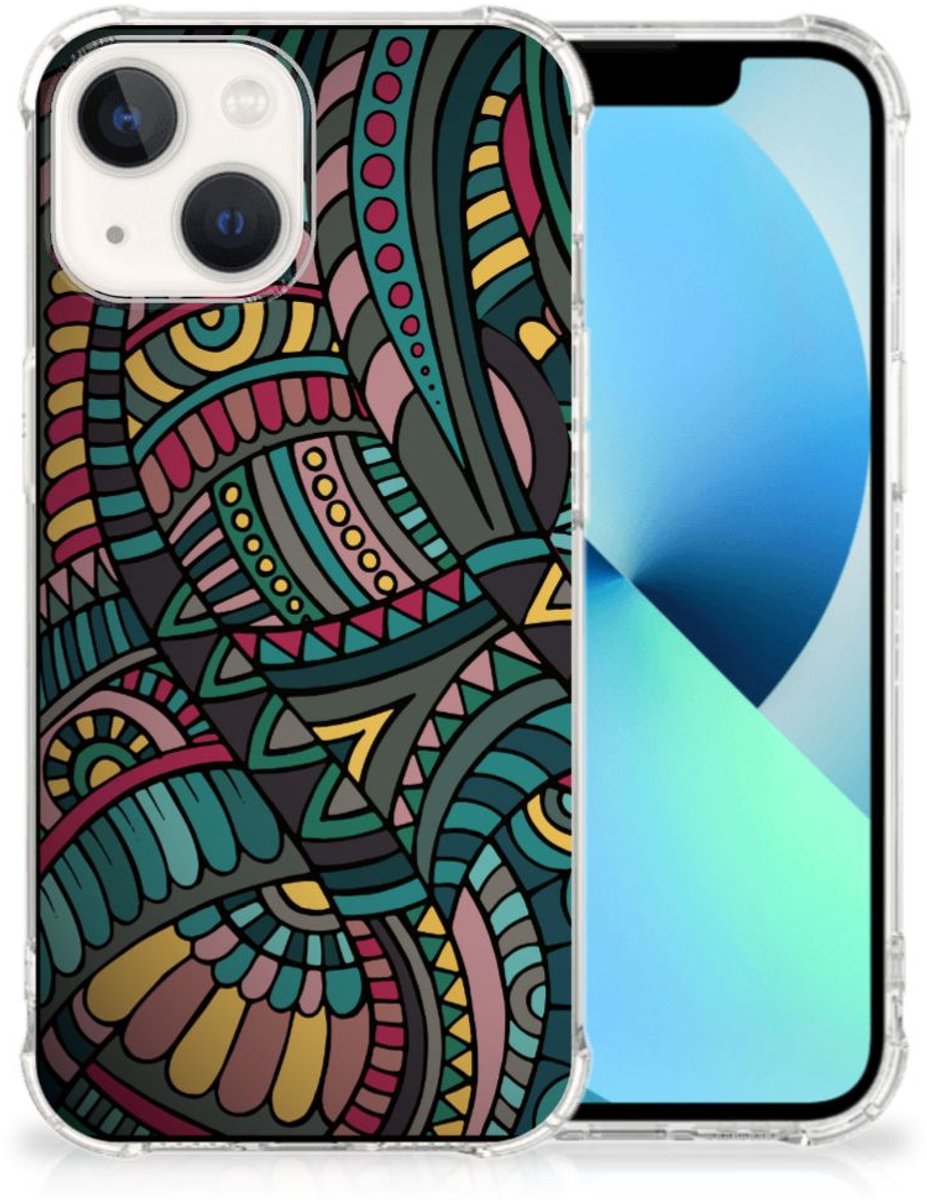 iPhone 13 Doorzichtige Silicone Hoesje Aztec