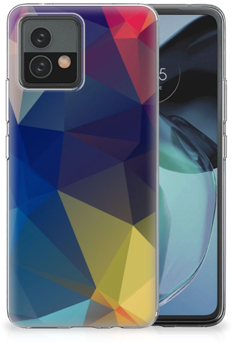 Motorola Moto G72 TPU Hoesje Polygon Dark