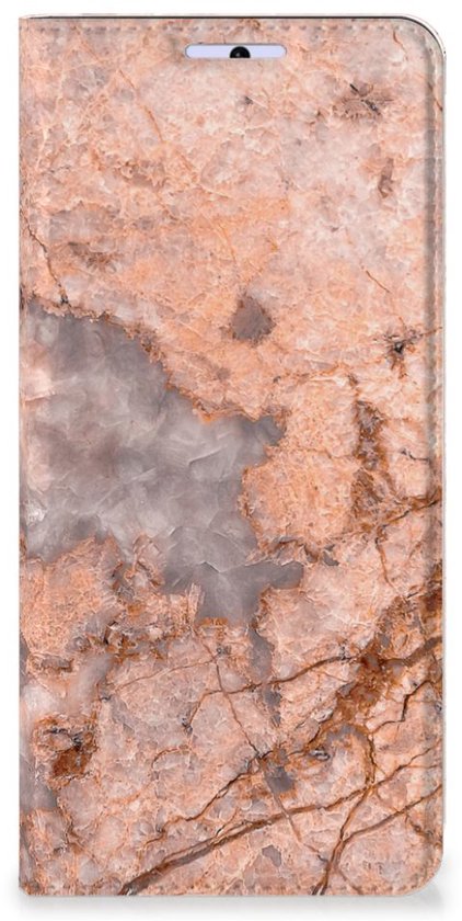 Coque de téléphone Xiaomi 11T | Xiaomi 11T Pro Wallet Book Case Marbre Oranje