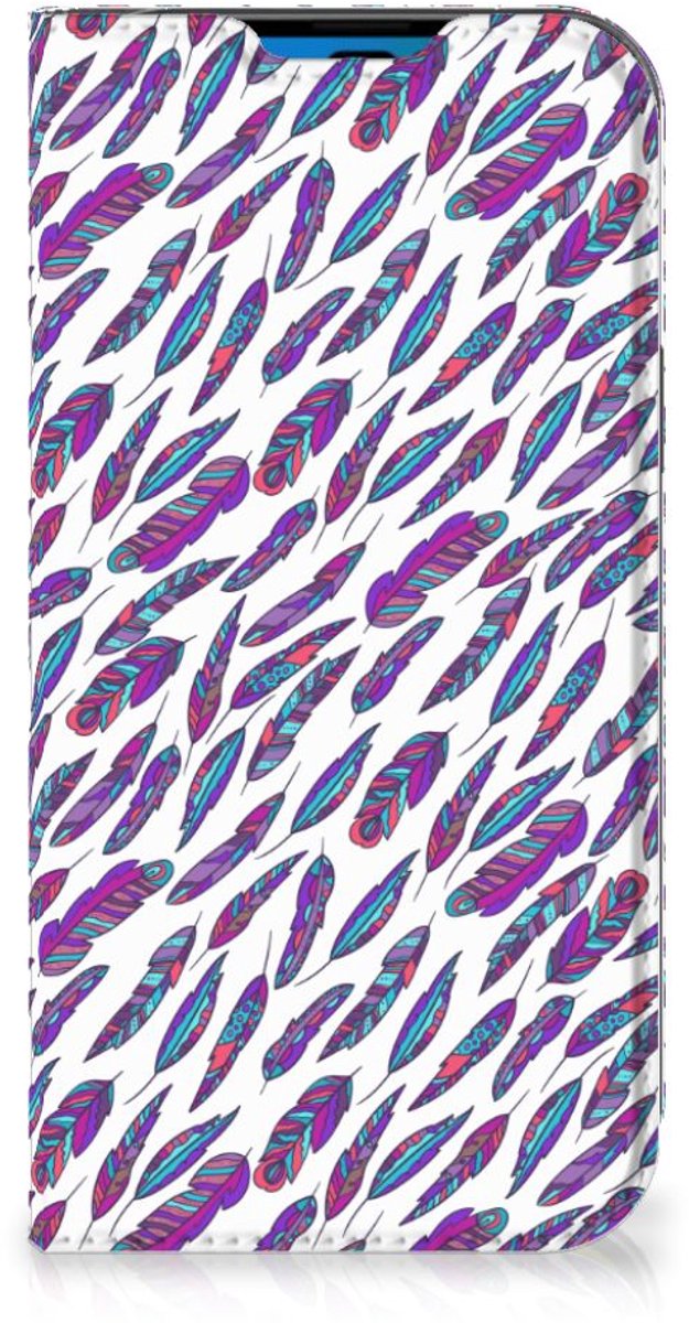 iPhone 14 Pro Hoesje met Magneet Feathers Color