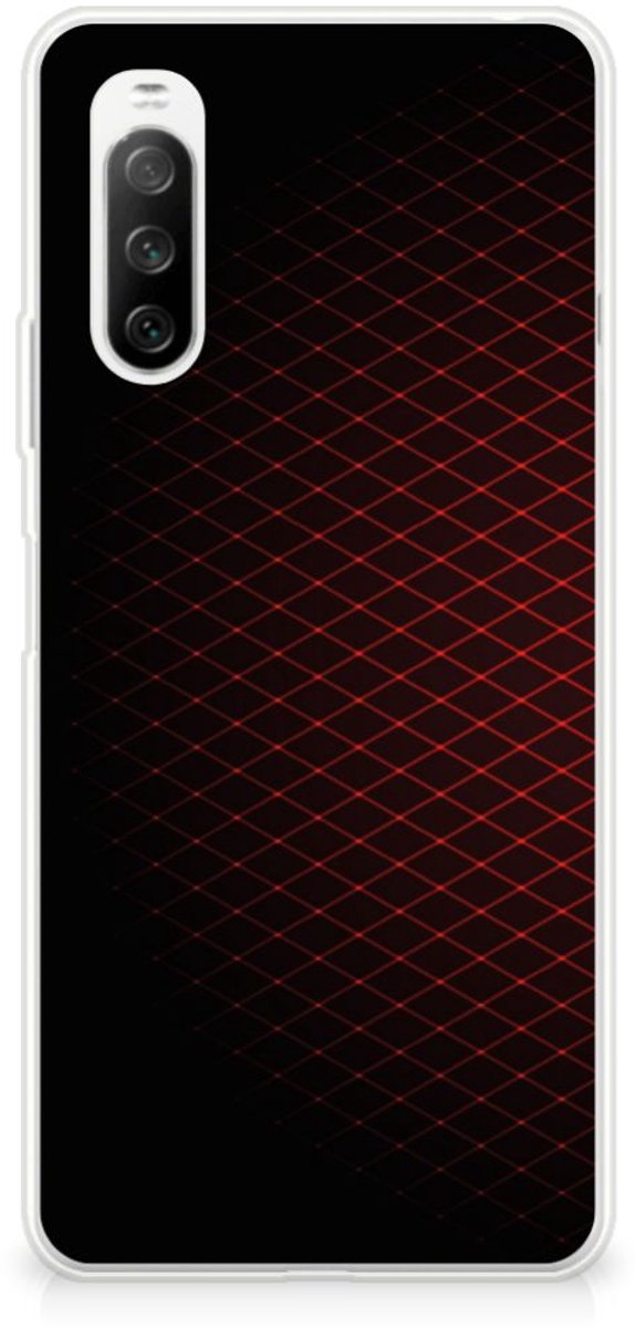 Sony Xperia 10 III TPU bumper Geruit Rood