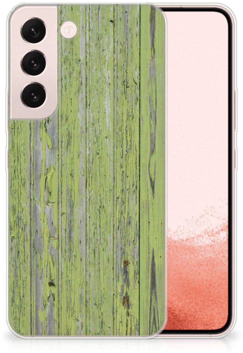 Samsung Galaxy S22 Bumper Hoesje Green Wood