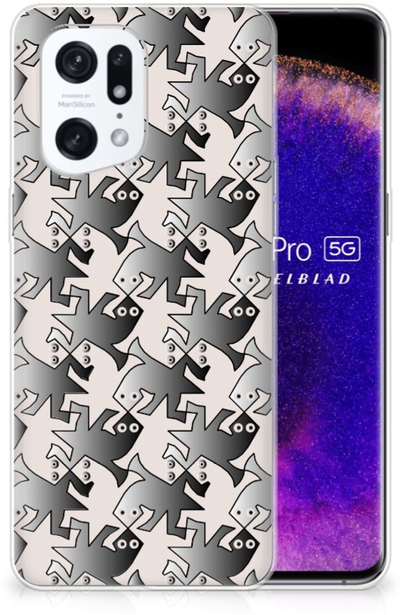 OPPO Find X5 Pro TPU Hoesje Salamander Grey