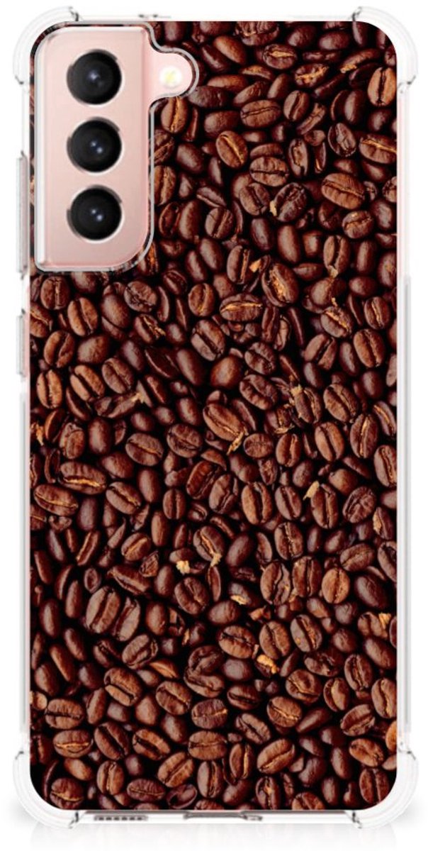 Samsung Galaxy S21 FE Beschermhoes Koffiebonen