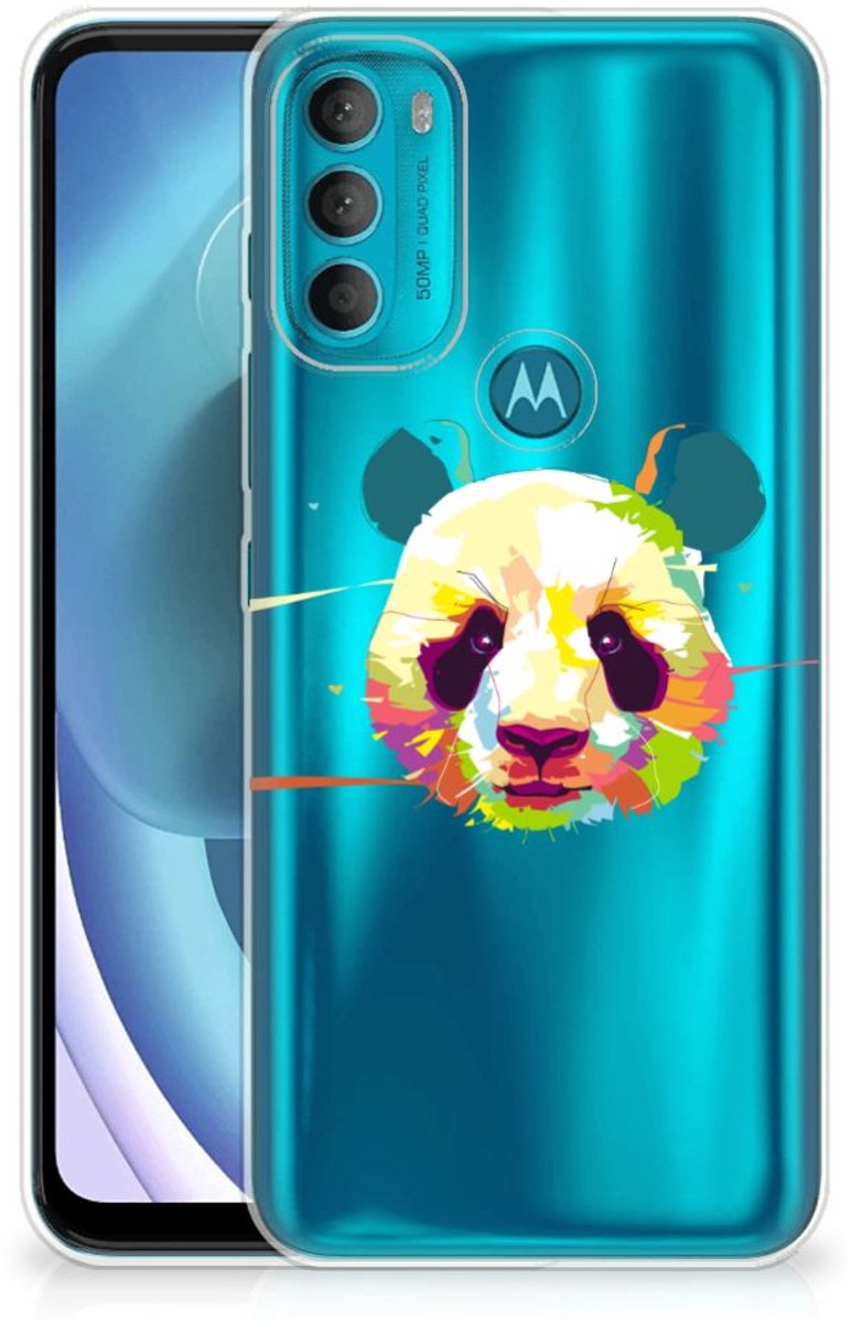 Motorola Moto G71 5G Telefoonhoesje met Naam Panda Color