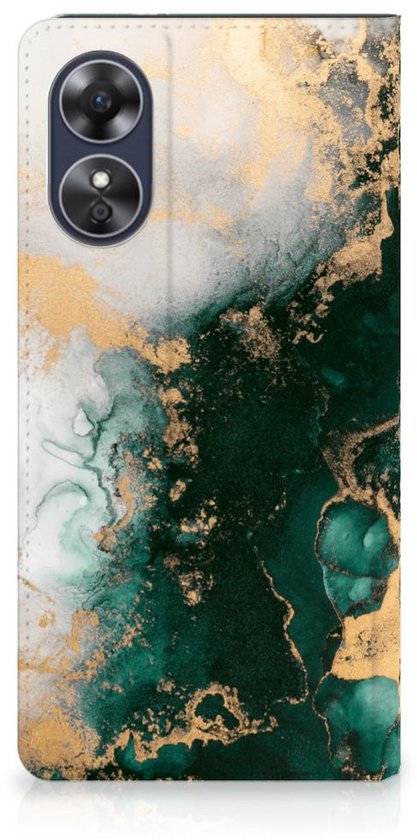 Étui support adapté pour OPPO A17 Marble Green