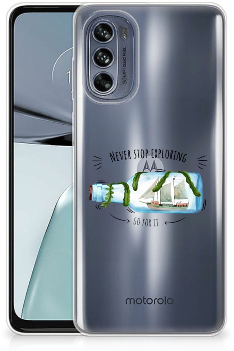 Motorola Moto G62 5G Telefoonhoesje met Naam Boho Bottle