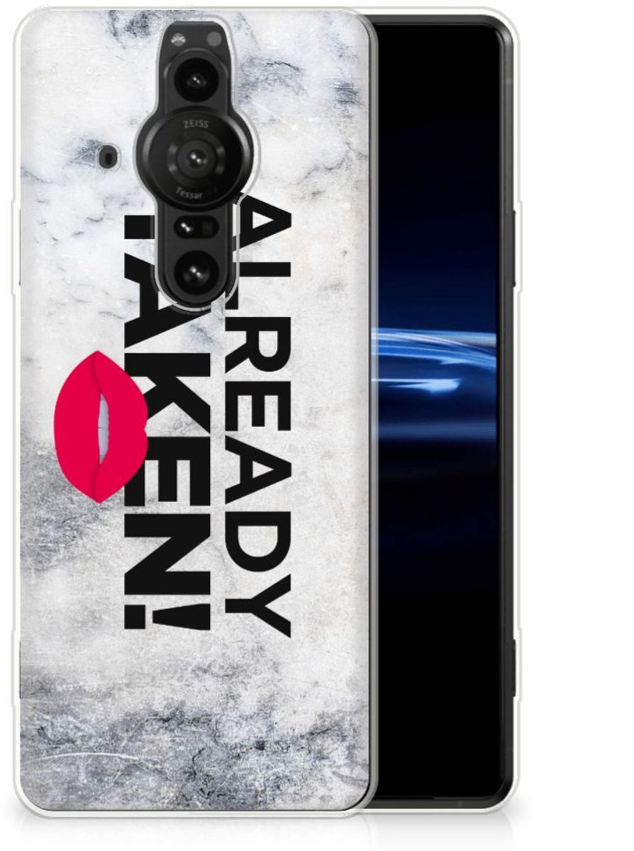 Sony Xperia Pro-I Siliconen hoesje met naam Already Taken White