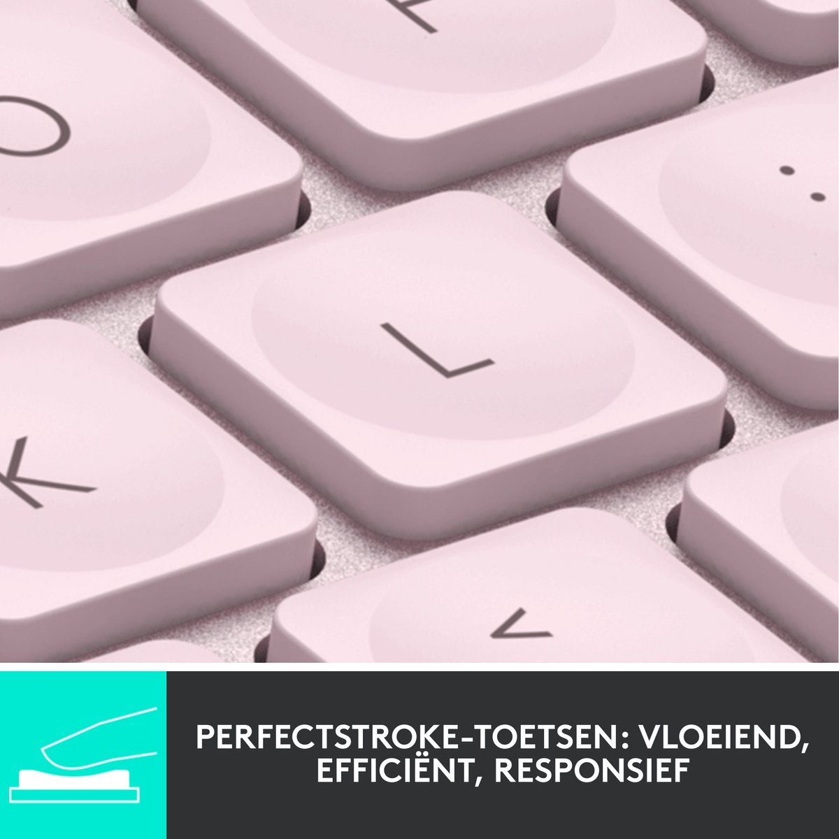 Logitech MX Keys Mini - Toetsenbord - Draadloos - QWERTY ISO - Roze thumbnail 2