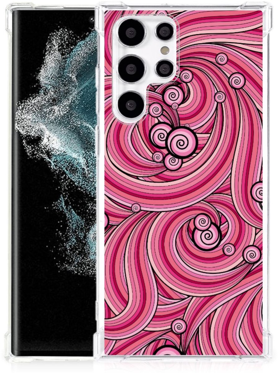 Samsung Galaxy S22 Ultra Back Cover Swirl Pink
