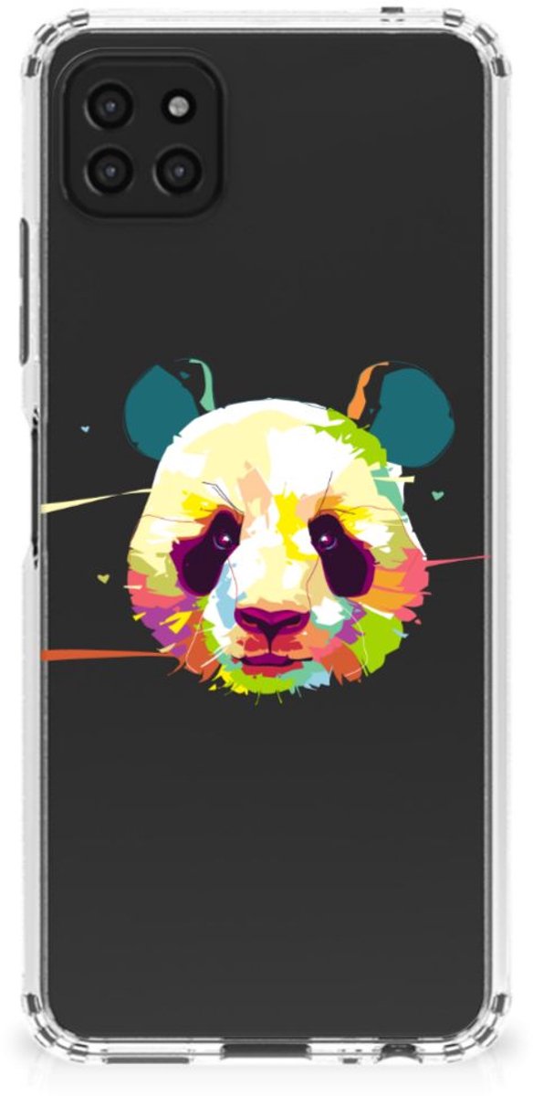 Back Cover voor Samsung Galaxy A22 5G Stevig Bumper Hoesje Panda Color