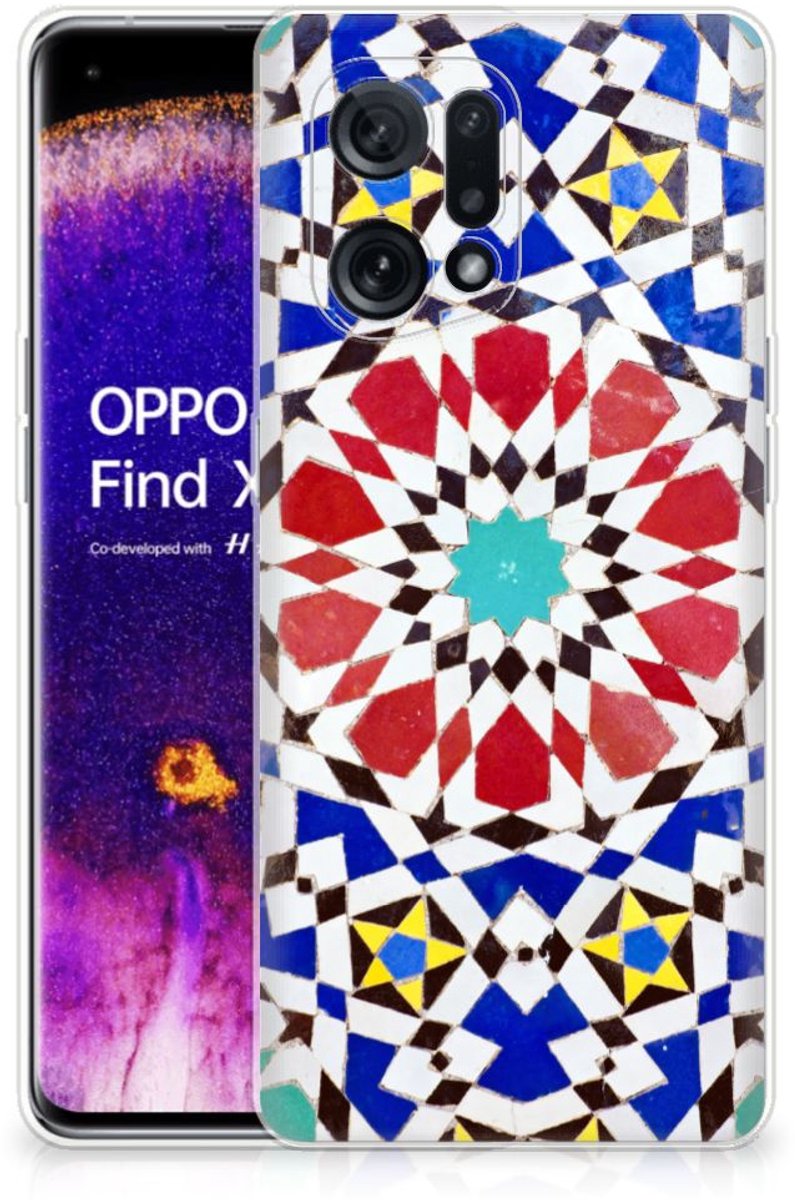 OPPO Find X5 TPU Siliconen Hoesje Mozaïek