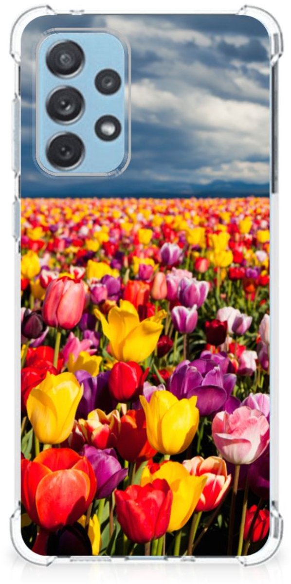 TPU Case Anti-Shock voor Samsung Galaxy A73 Case Tulpen
