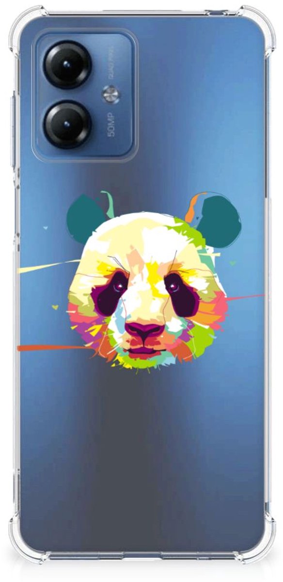 Motorola Moto G14 Stevig Bumper Hoesje Panda Color