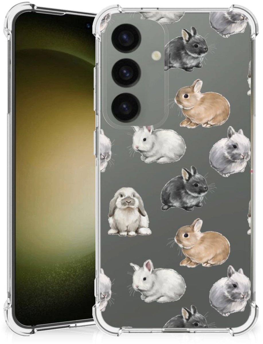 Case Anti-shock voor Samsung Galaxy S24 Konijntjes