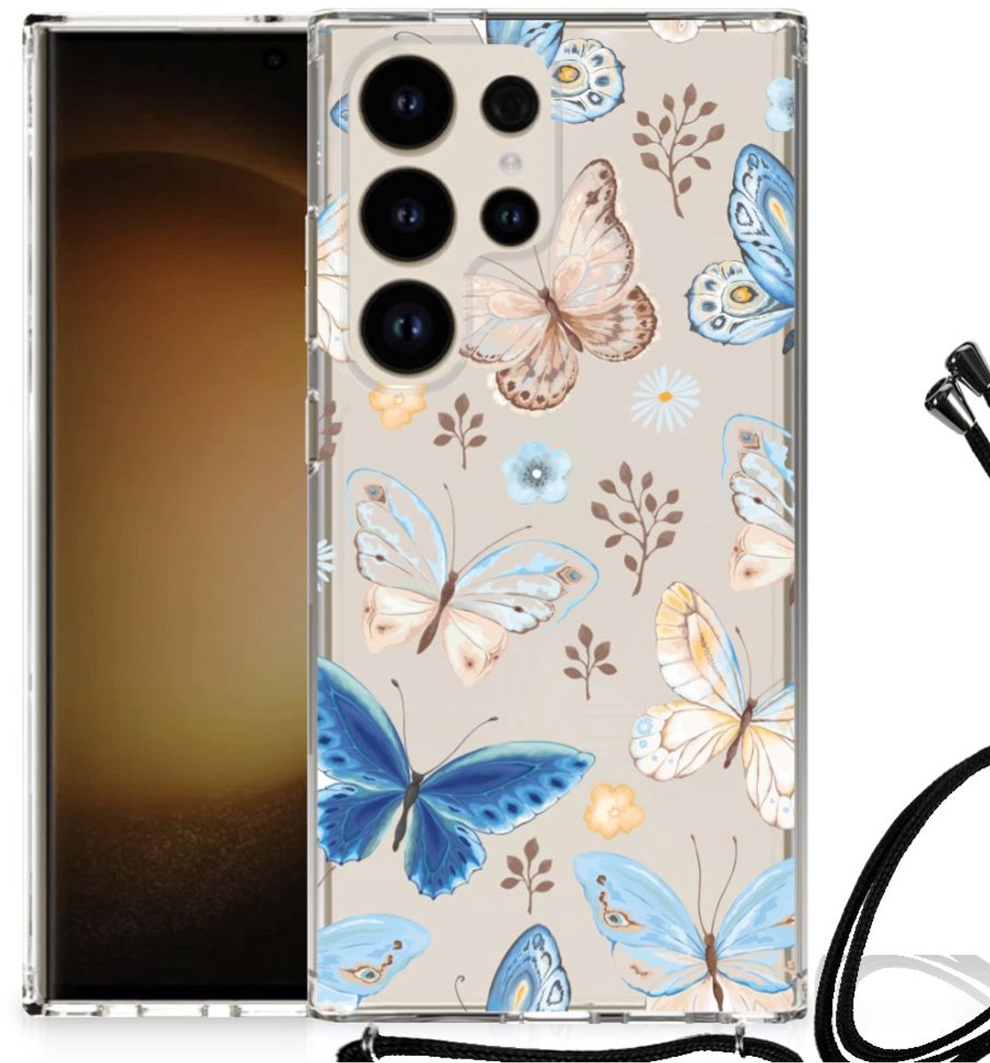 Case Anti-shock voor Samsung Galaxy S24 Ultra Vlinder