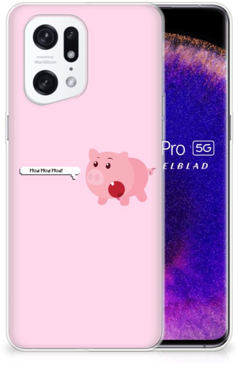 OPPO Find X5 Pro Telefoonhoesje met Naam Pig Mud