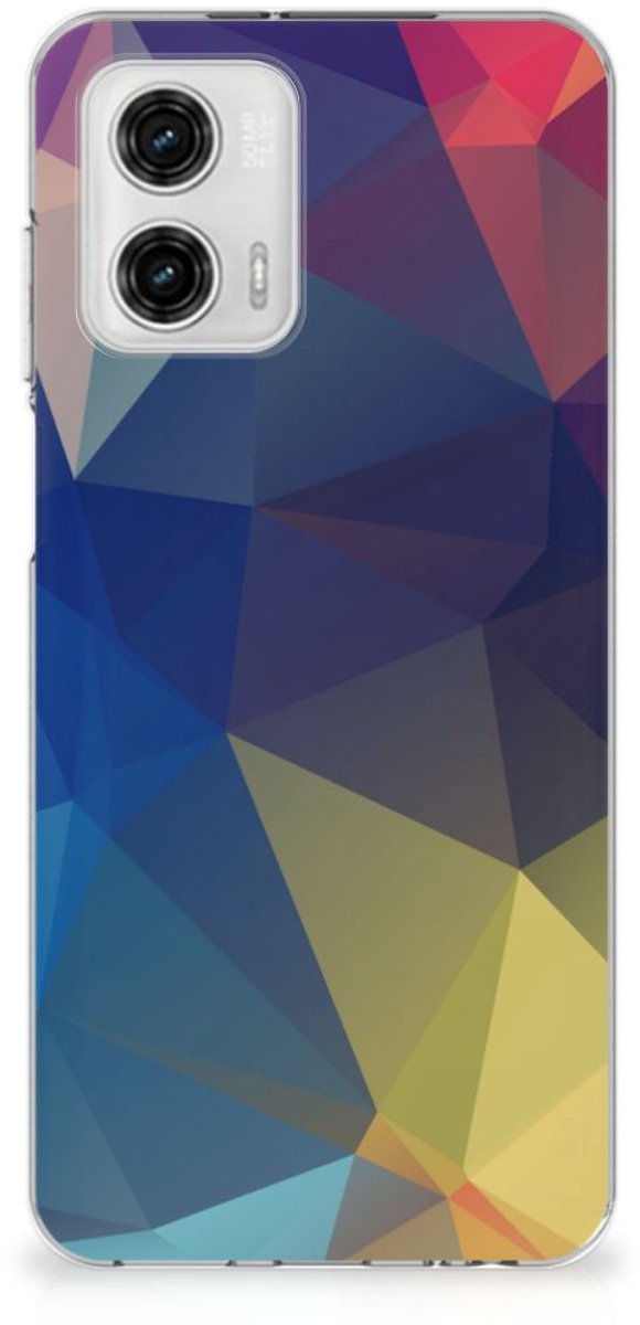 Motorola Moto G73 TPU Hoesje Polygon Dark