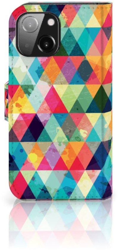 Boekhoesje voor iPhone 13 Mini Telefoon Hoesje Geruit