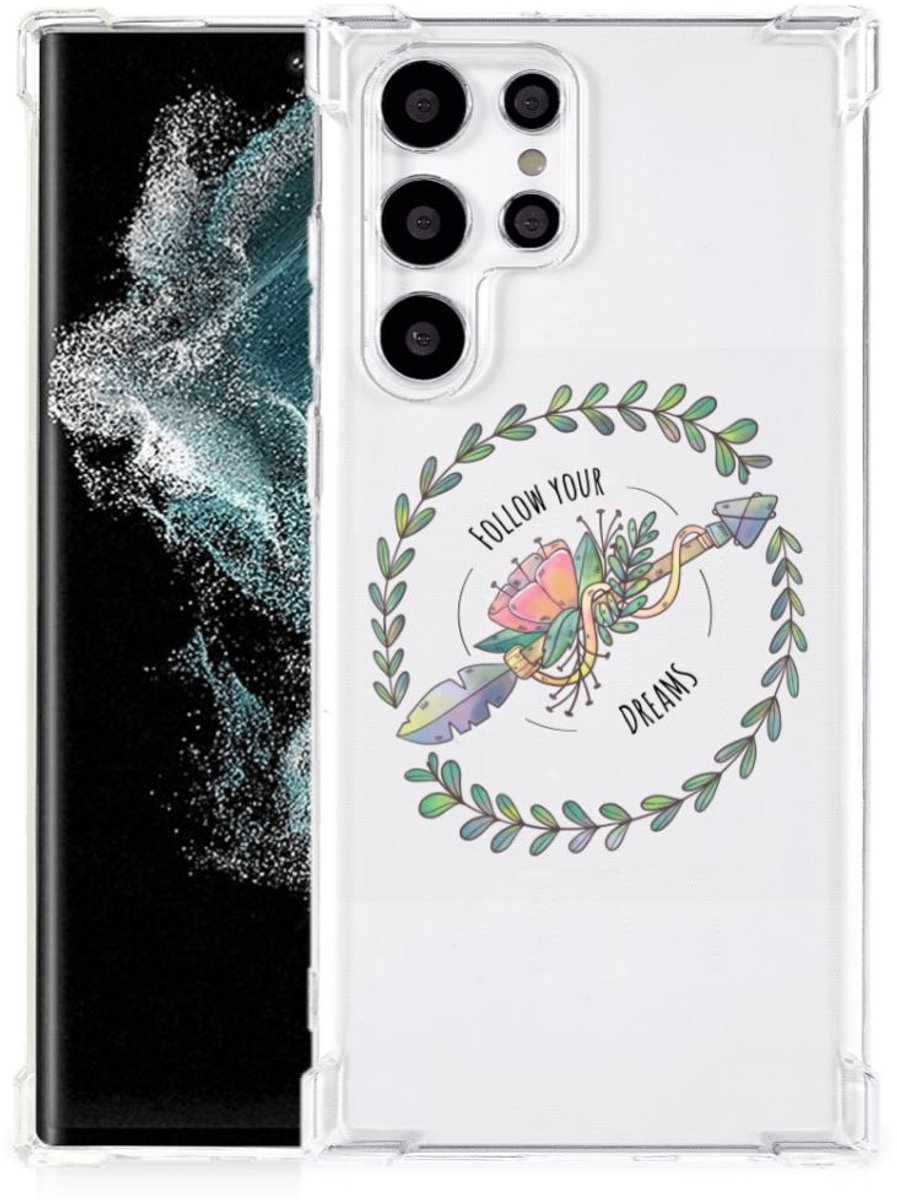 Samsung Galaxy S22 Ultra Stevig Bumper Hoesje Boho Dreams