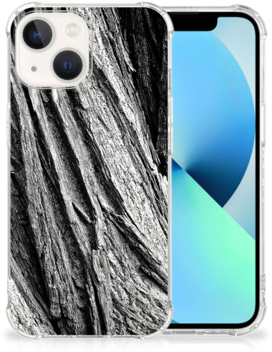 Stevig Telefoonhoesje iPhone 13 Boomschors Grijs