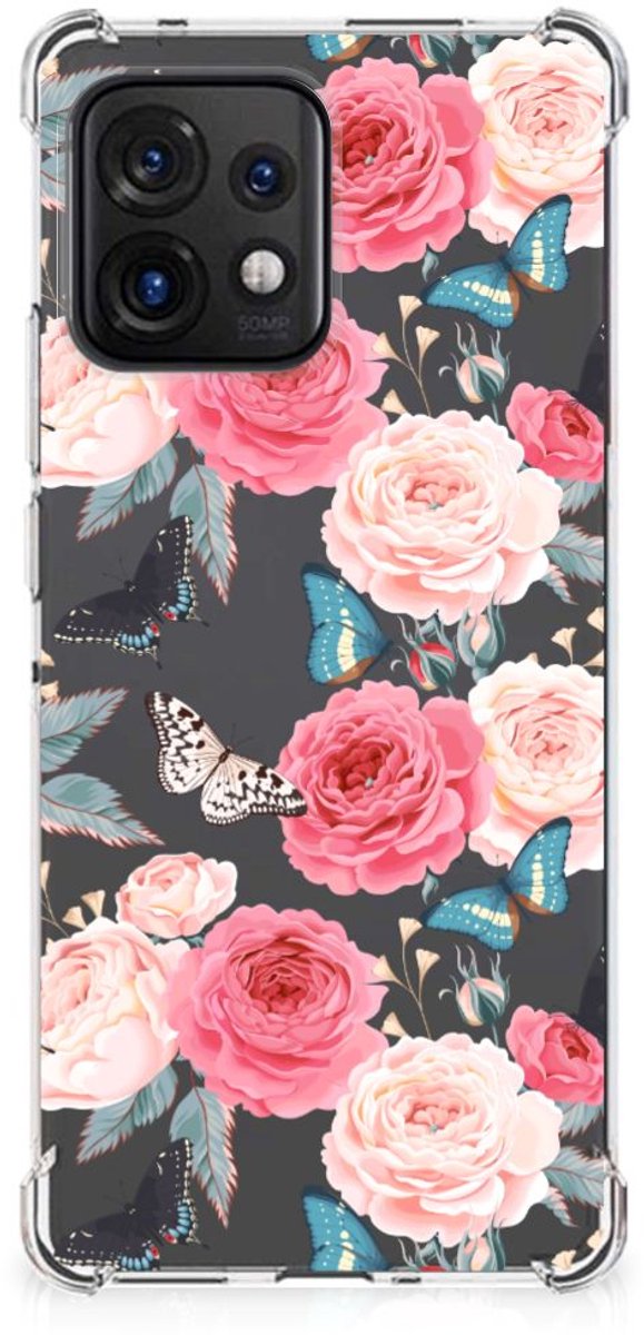 Motorola Edge 40 Pro Case Butterfly Roses