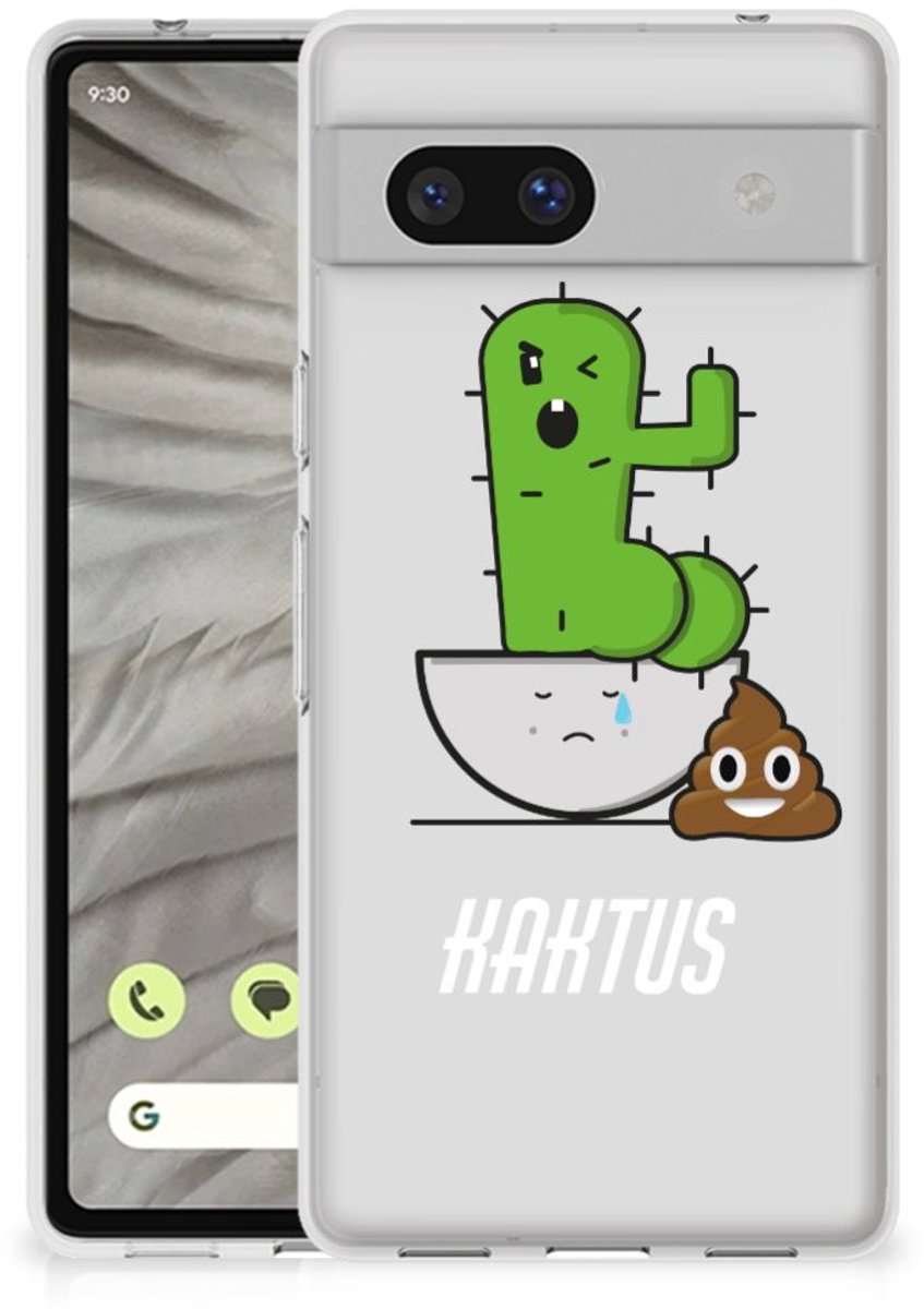 Google Pixel 7A Telefoonhoesje met Naam Cactus Poo
