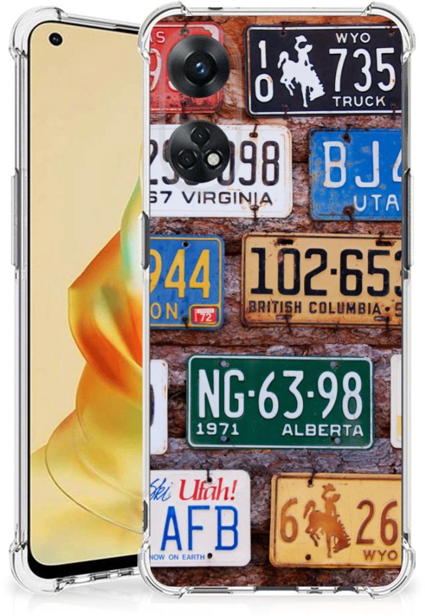 OPPO Reno8 T 4G Anti-shock Hoesje met foto Kentekenplaten