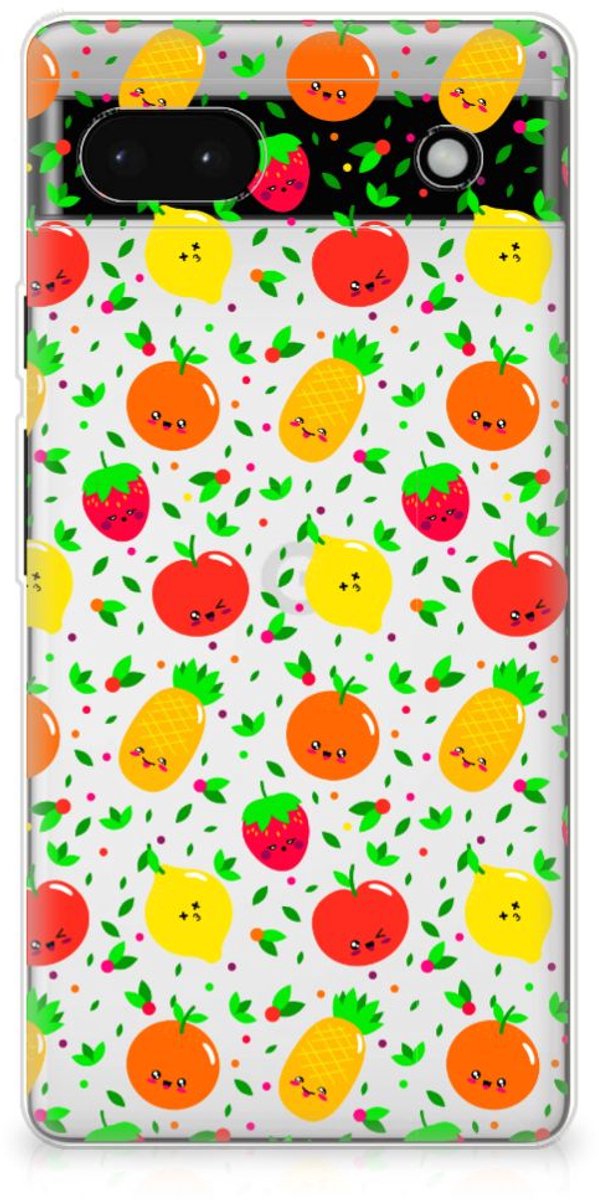 Google Pixel 6A Siliconen Case Fruits
