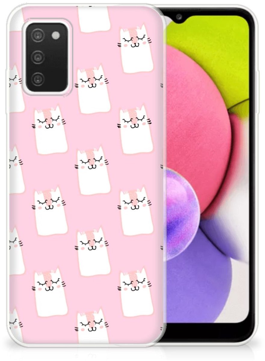 Samsung Galaxy A03S TPU Hoesje Sleeping Cats