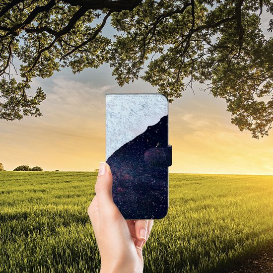 Etuis Portefeuille Compatible avec Cuir Flip Cover Fermeture magnétique pour OPPO Reno8 T 5G Coque Espace Mer