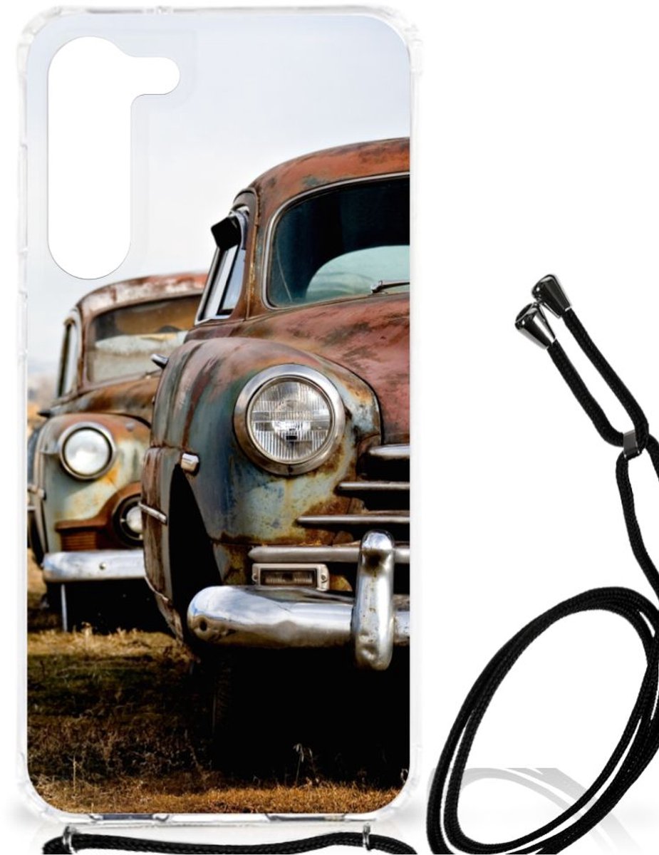 Samsung Galaxy S23 Plus Anti-shock Hoesje met foto Vintage Auto