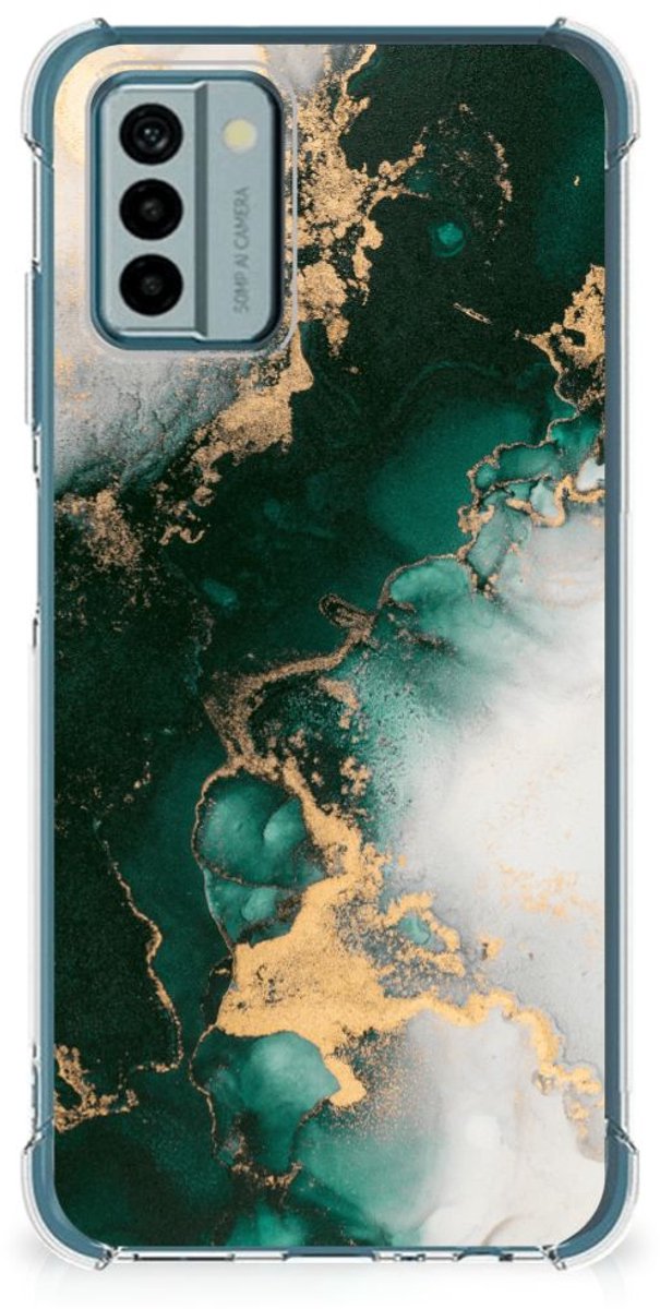 Anti-Shock Hoesje voor Nokia G22 Marmer Groen