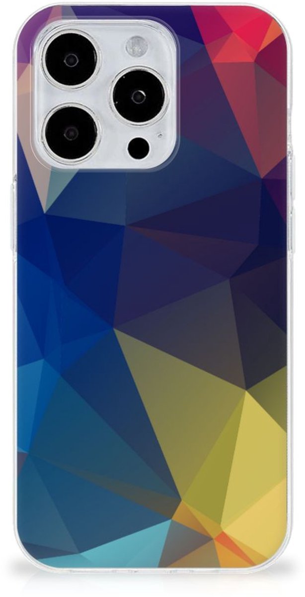 iPhone 15 Pro Max TPU Hoesje Polygon Dark