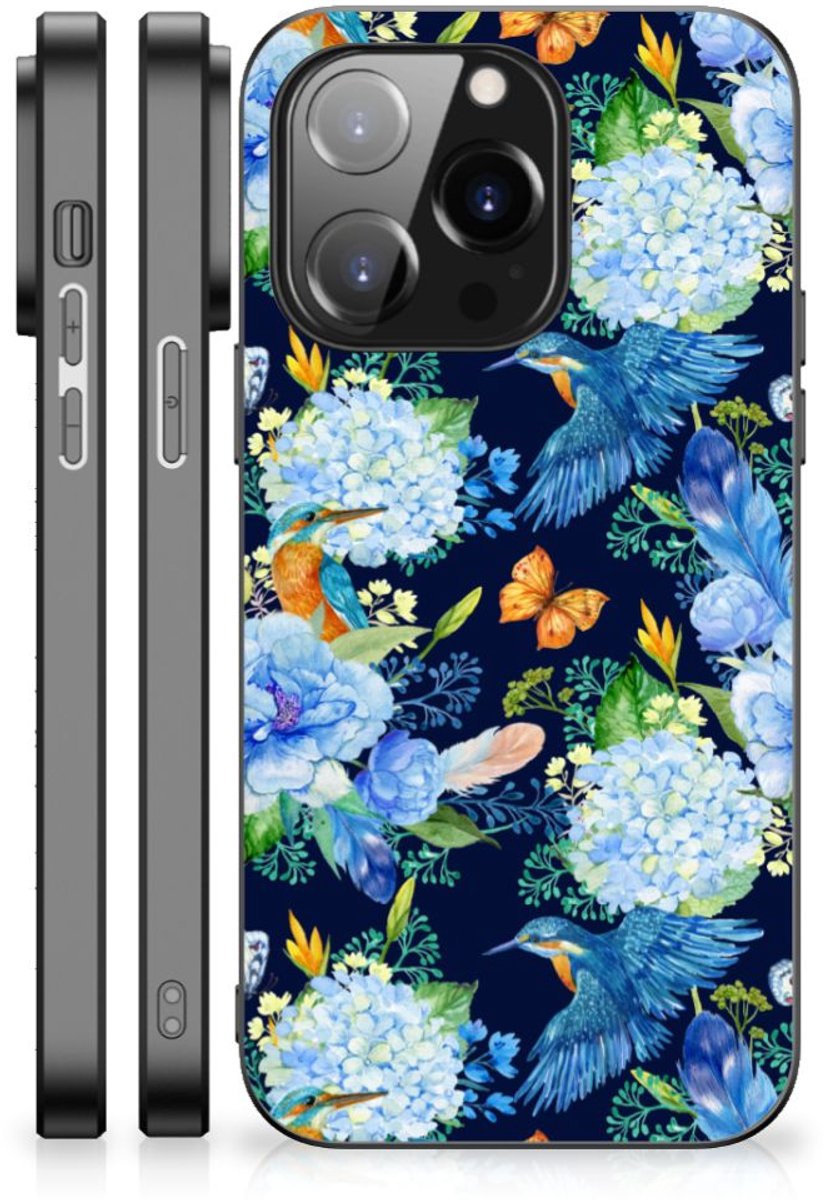 Dierenprint Telefoonhoesje voor iPhone 14 Pro IJsvogel