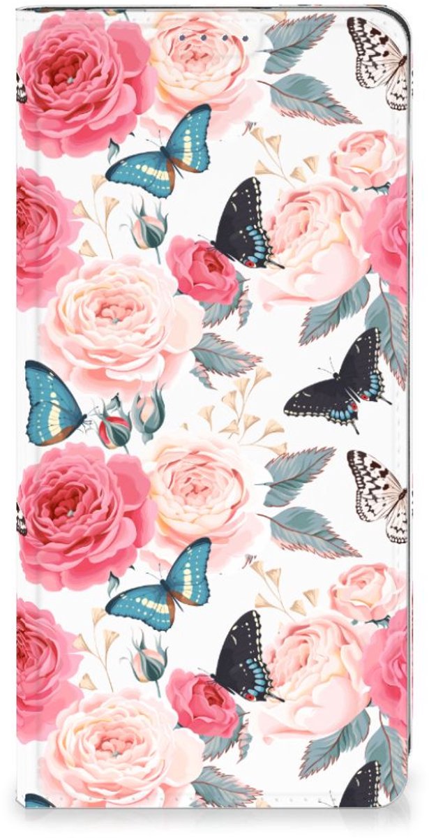 Motorola Moto G54 Smart Cover Butterfly Roses