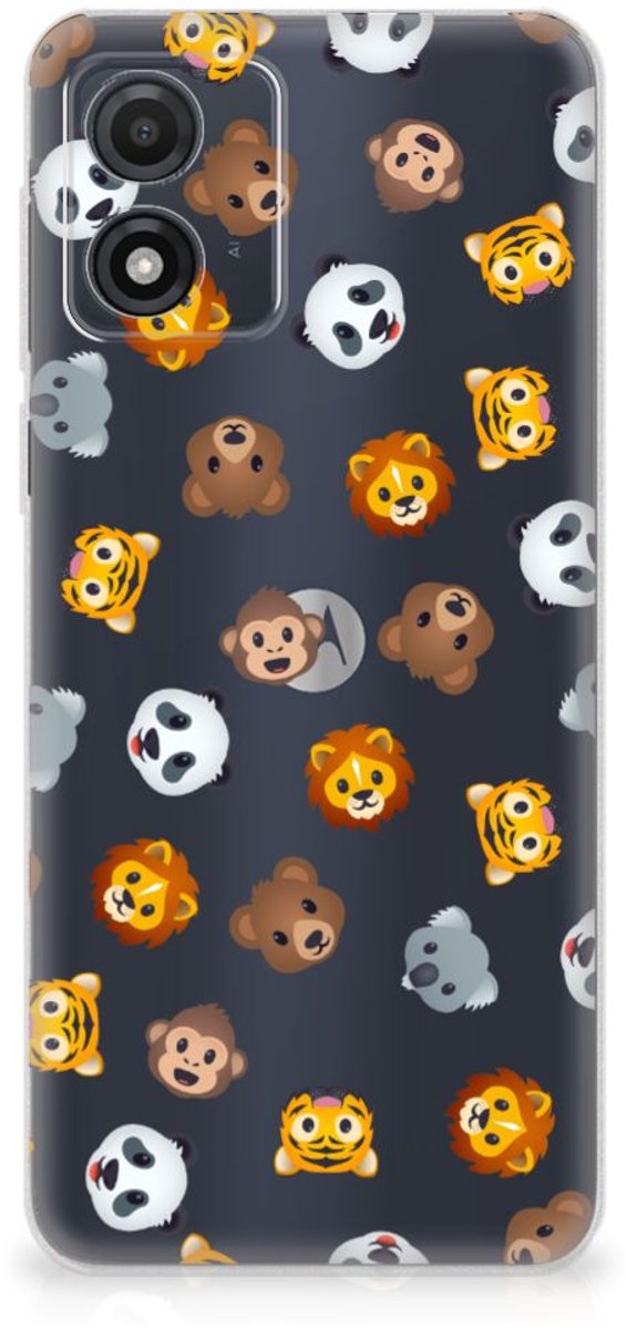 TPU bumper voor Motorola Moto E13 Dieren Emojis