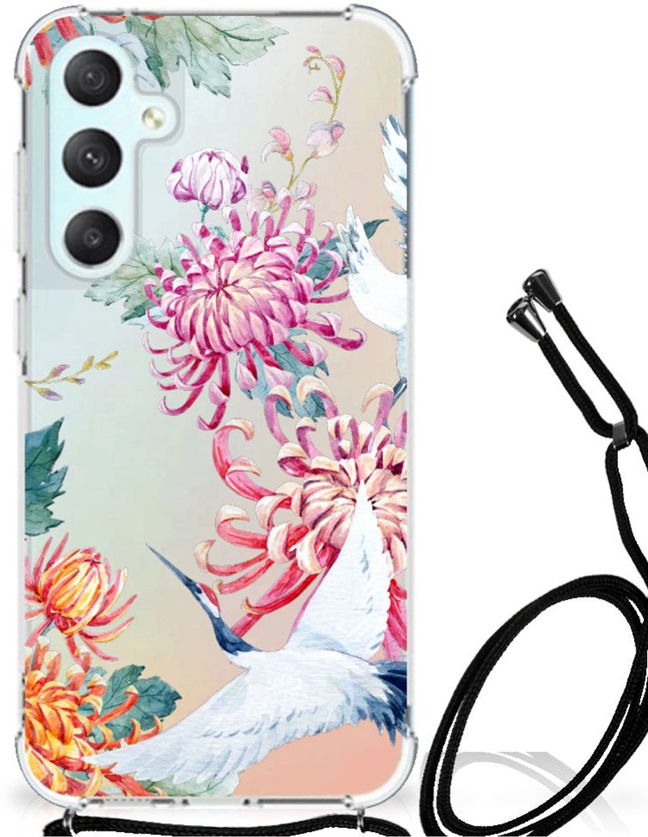 Samsung Galaxy S23 FE Case Anti-shock Bird Flowers