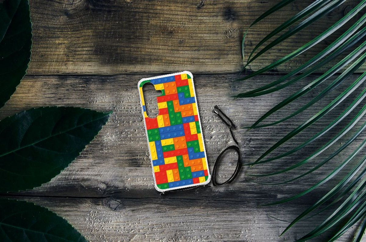 Samsung Galaxy S24 Plus Doorzichtige Silicone Hoesje Blokken
