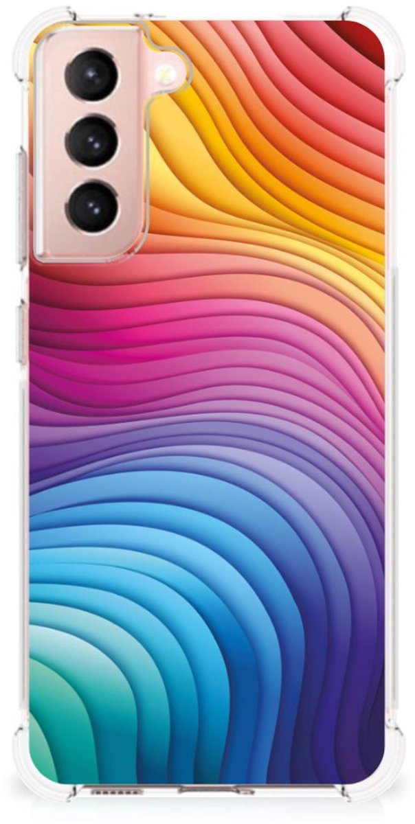 Shockproof Case voor Samsung Galaxy S21 FE Regenboog