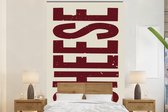 Behang - Fotobehang Vintage - Rood - Decoratie - Japandi - Breedte 225 cm x hoogte 350 cm