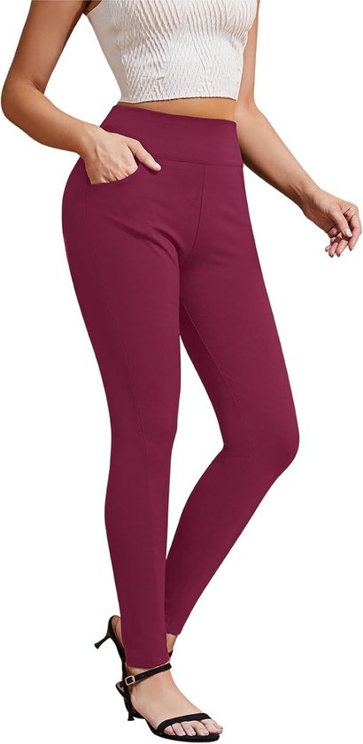 Luxe Kwaliteit Dames Sportbroek / Joggingsbroek | Trainingsbroek / Huisbroek | Sweatpants | Bordeaux - M (40)