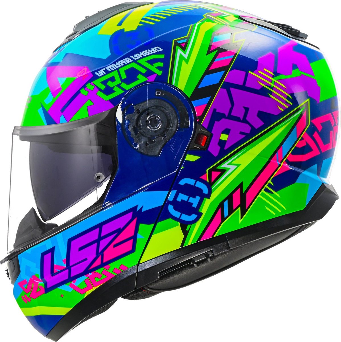 LS2 FF908 Strobe II systeemhelm Svent blauw groen XXL